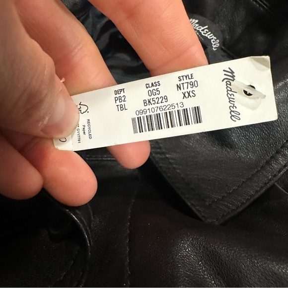 Madewell Washed Leather Shirt-Jacket black - Picture 5 of 5